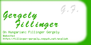 gergely fillinger business card